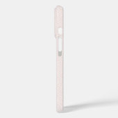 Coques Case-Mate iPhone Monogramme simple encadré sur rayures Chevron rose (Verso / Gauche)