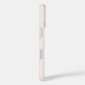 Coques Case-Mate iPhone Monogramme simple encadré sur rayures Chevron rose (Verso / Droite)