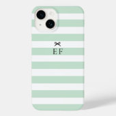 Coques Case-Mate iPhone Monogramme simple et minimaliste à bande verte (Verso)