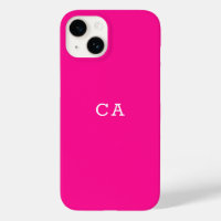 Monogramme simple et rose chaud