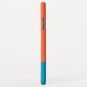 Coques Case-Mate iPhone Monogramme Simple Moderne Orange Bleu (Dos/Droite)