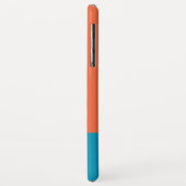 Coques Case-Mate iPhone Monogramme Simple Moderne Orange Bleu (Dos/Gauche)