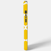 Coques Case-Mate iPhone Monogramme simple Motif jaune (Verso / Gauche)