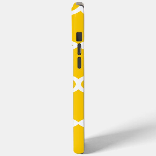 Coques Case-Mate iPhone Monogramme simple Motif jaune (Verso / Gauche)