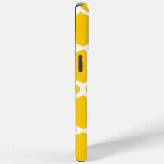 Coques Case-Mate iPhone Monogramme simple Motif jaune (Verso / Droite)