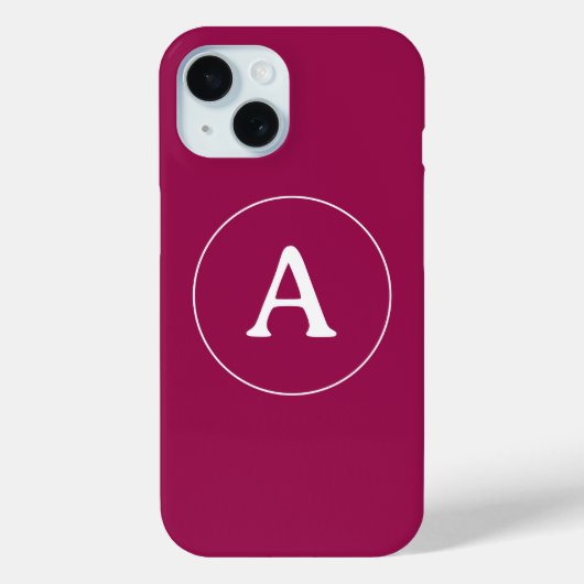 Coques Case-Mate iPhone Monogramme simple personnalisé (Verso)