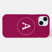 Coques Case-Mate iPhone Monogramme simple personnalisé (Verso (horizontal))