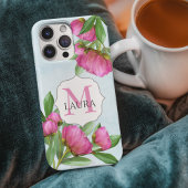 Coques Case-Mate iPhone Monogramme simple rose floral