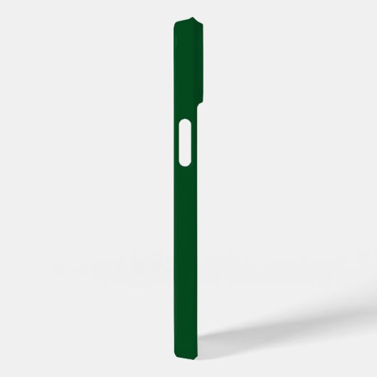 Coques Case-Mate iPhone monogramme simple vert foncé (Verso / Droite)