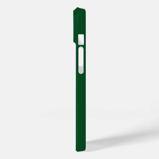 Coques Case-Mate iPhone monogramme simple vert foncé (Verso / Gauche)