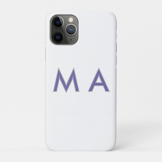 Coques Case-Mate iPhone Monogramme simple violet gris ajoutez votre nom mo (Dos)