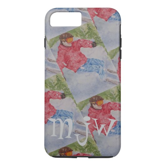 COQUES Case-Mate iPhone MONOGRAMME SKIER DOWNHILL (Dos)