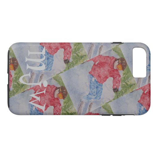 COQUES Case-Mate iPhone MONOGRAMME SKIER DOWNHILL (Dos (Horizontal))