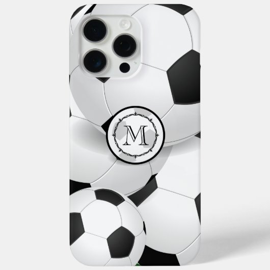 Coques Case-Mate iPhone Monogramme Soccer Ball iPhone (Verso)