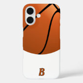 Coques Case-Mate iPhone Monogramme sportif de basket-ball (Verso)