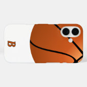 Coques Case-Mate iPhone Monogramme sportif de basket-ball (Verso (horizontal))