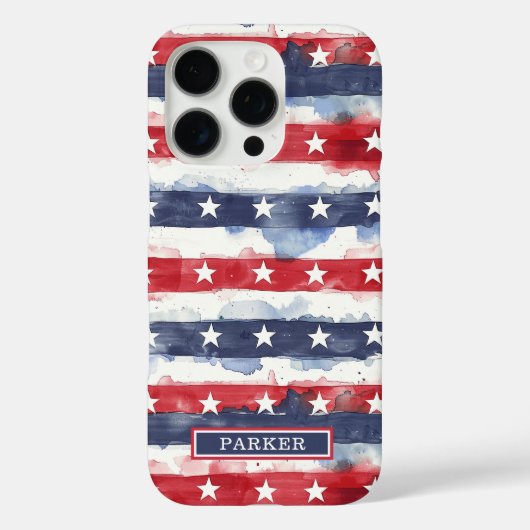 Coques Case-Mate iPhone Monogramme Stars and Stripes (Verso)
