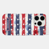 Coques Case-Mate iPhone Monogramme Stars and Stripes (Verso (horizontal))