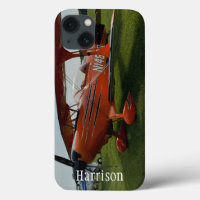 Monogramme Stylish Red Airplane Photo, Aviation