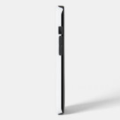 Coques Case-Mate iPhone Monogramme Sur Bandes Noires Et Blanches (Verso / Gauche)