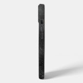 Coques Case-Mate iPhone Monogramme sur cuir noir (Verso / Gauche)