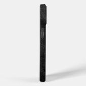 Coques Case-Mate iPhone Monogramme sur cuir noir (Verso / Droite)
