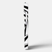 Coques Case-Mate iPhone Monogramme sur l'art abstrait des spirales en noir (Verso / Gauche)