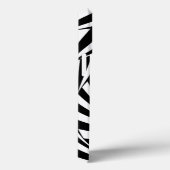 Coques Case-Mate iPhone Monogramme sur l'art abstrait des spirales en noir (Verso / Droite)