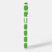 Coques Case-Mate iPhone Monogramme sur mesure de Quatrefoil vert et marine (Verso / Droite)