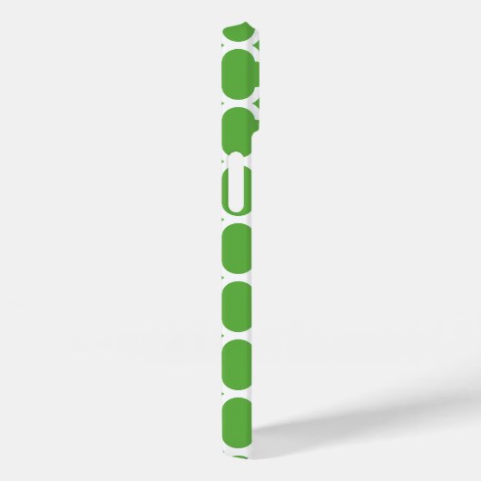 Coques Case-Mate iPhone Monogramme sur mesure de Quatrefoil vert et marine (Verso / Droite)
