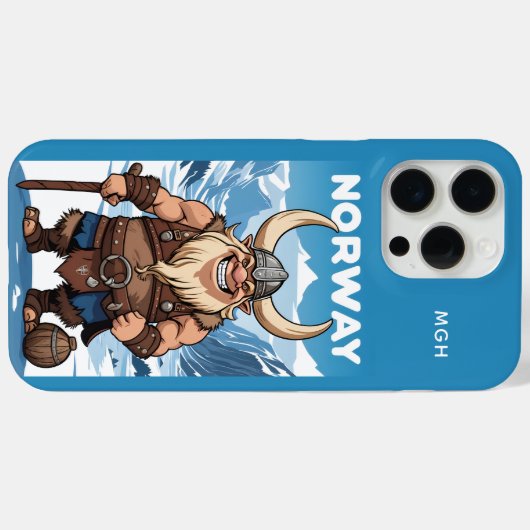 Coques Case-Mate iPhone Monogramme sur mesure Norwegian Troll (Verso (horizontal))