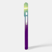 Coques Case-Mate iPhone MONOGRAMME TALISMAN BLEU Turquoise, Blanc violet (Verso / Gauche)