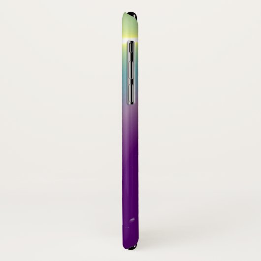 Coques Case-Mate iPhone MONOGRAMME TALISMAN BLEU Turquoise, Blanc violet (Dos/Gauche)