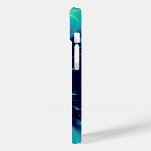 Coques Case-Mate iPhone MONOGRAMME TALISMAN BLEU Turquoise, Turquase Blanc (Verso / Gauche)