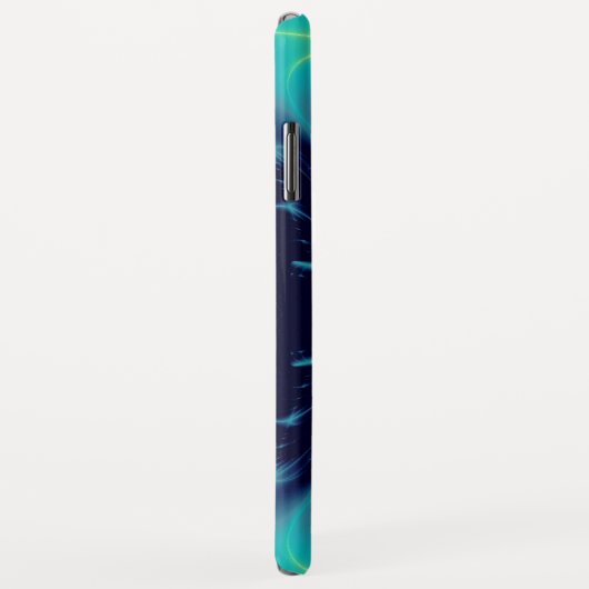 Coques Case-Mate iPhone MONOGRAMME TALISMAN BLEU Turquoise, Turquoise Blan (Dos/Droite)