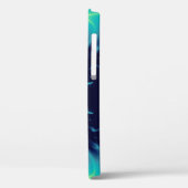 Coques Case-Mate iPhone MONOGRAMME TALISMAN BLEU Turquoise, Turquoise Blan (Verso / Gauche)