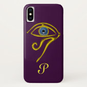 Coques Case-Mate iPhone MONOGRAMME TALISMAN BLEU violet (Dos)