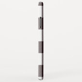 Coques Case-Mate iPhone Monogramme Tartan Plaid Noir & Blanc (Dos/Droite)