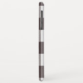 Coques Case-Mate iPhone Monogramme Tartan Plaid Noir & Blanc (Dos/Gauche)