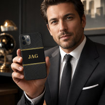Monogramme Texturé Or Noir Élégant