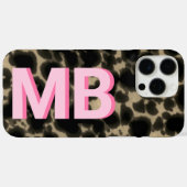 Coques Case-Mate iPhone Monogramme Tortoiseshell moderne (Verso (horizontal))