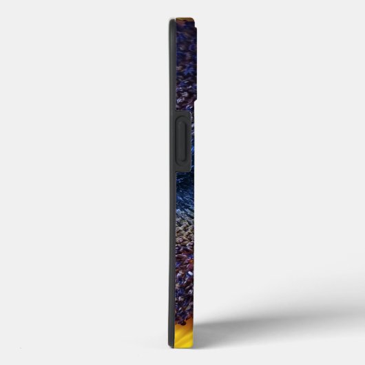 Coques Case-Mate iPhone Monogramme Tournesol jaune Closeup avec initiales (Verso / Droite)