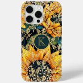 Coques Case-Mate iPhone Monogramme Tournesol Moderne Paillettes Personnali (Verso)
