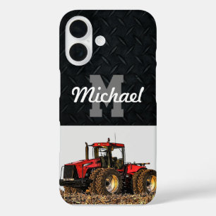 Coques iPhone 16 Monogramme Tracteur Agriculture Tillage Hommes Équ