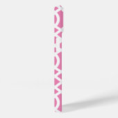 Coques Case-Mate iPhone Monogramme Treillis Navy et Rose (Verso / Droite)