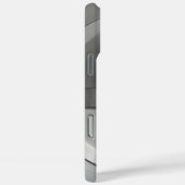 Coques Case-Mate iPhone Monogramme trompe l’œil en acier métallisé gravé (Verso / Droite)