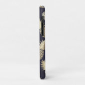 Coques Case-Mate iPhone Monogramme Tropical Ananas Girly Gold Navy (Dos/Gauche)