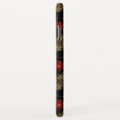 Coques Case-Mate iPhone Monogramme Tropical Black and Gold Feuilles (Dos/Droite)