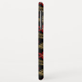 Coques Case-Mate iPhone Monogramme Tropical Black and Gold Feuilles (Dos/Gauche)