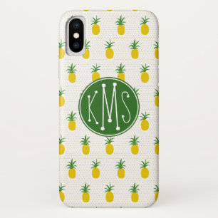 Etui iPhone Case-Mate Monogramme tropical d'or des ananas  